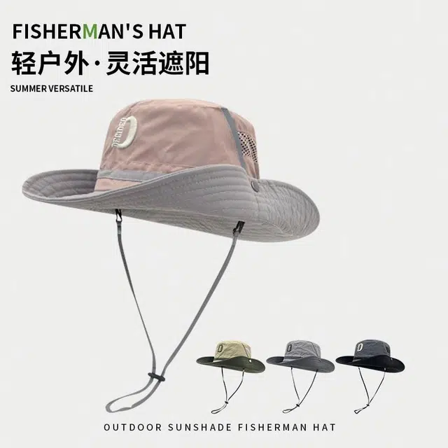 【户外速干】 南极人 西部牛仔防晒遮阳防紫外线露营旅游登山网眼透气 聚酯纤维 渔夫帽 男女同款情侣款
