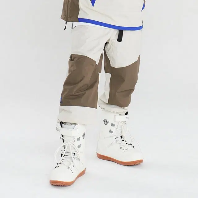 南恩 拼色直筒防水透气滑雪裤 男女同款