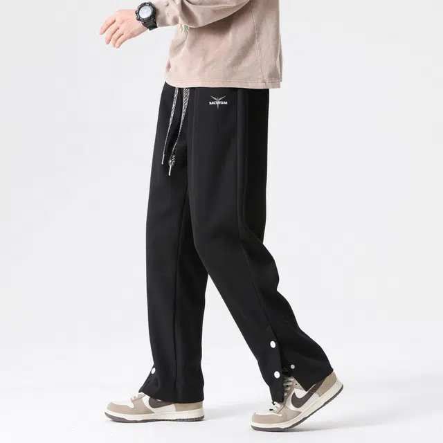 大卫贝肯 基础款简约美式复古休闲裤 男女同款 黑色
