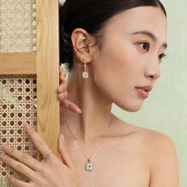 宫主 平安扣 和田玉项链 青玉 女款