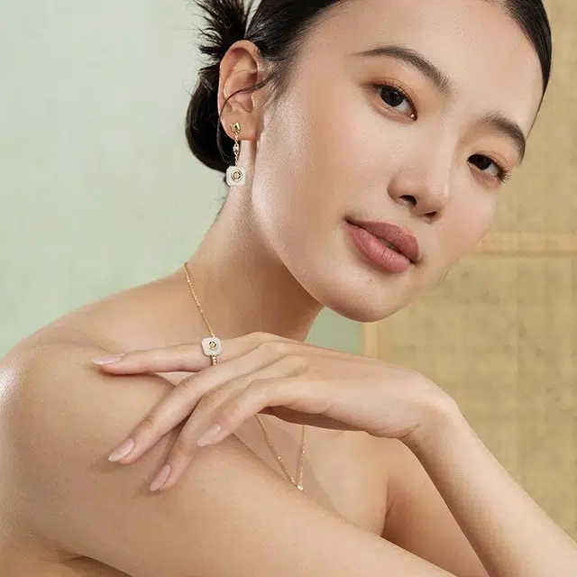 宫主 平安扣 戒指 白玉 女款