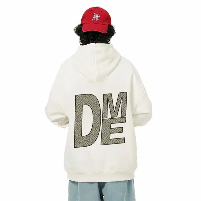 【dme】 美式复古连帽套头重磅舒适长袖休闲宽松卫衣 男女同款