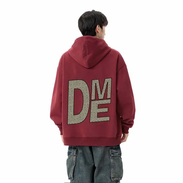 【dme】 美式复古连帽套头重磅舒适长袖休闲宽松卫衣 男女同款