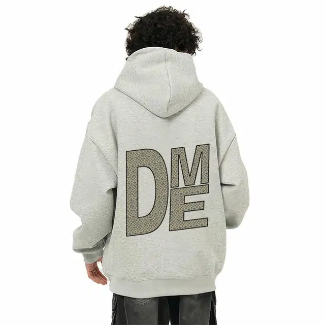 【dme】 美式复古连帽套头重磅舒适长袖休闲宽松卫衣 男女同款