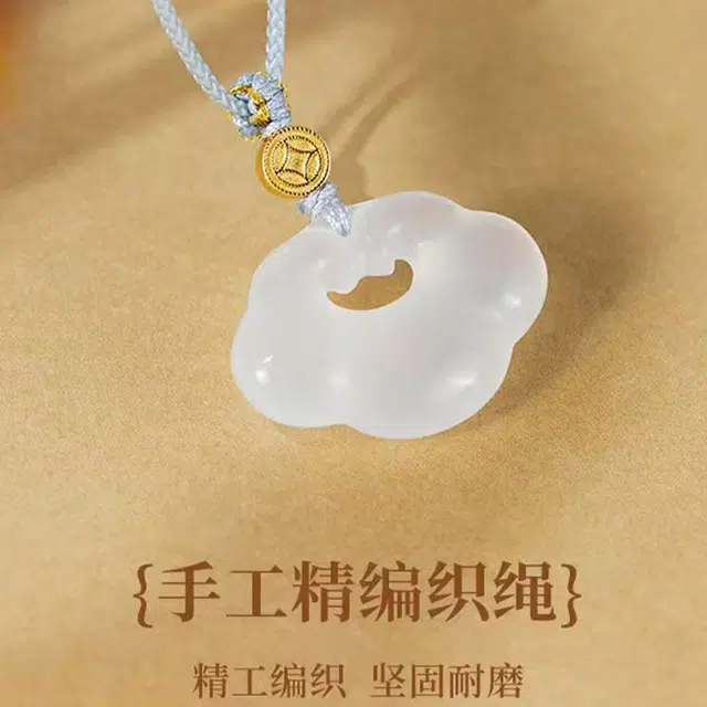 【S925银】 金师傅 铜钱如意锁 招财纳福新中式国潮时尚精致气质优雅简约百搭小众轻奢设计高级感#好运 玉髓 玉石项链 女款