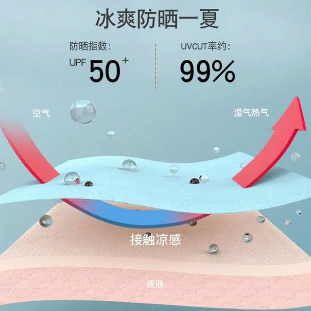 冠辉 凉感户外骑车运动健身休闲抗紫外线冰袖型男冰袖手臂款透气耐磨抗起球 锦纶氨纶 防晒袖 男女同款情侣款