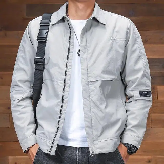 季言 潮牌外套防风休闲翻领厚款夹克保暖棉衣棉服 男款