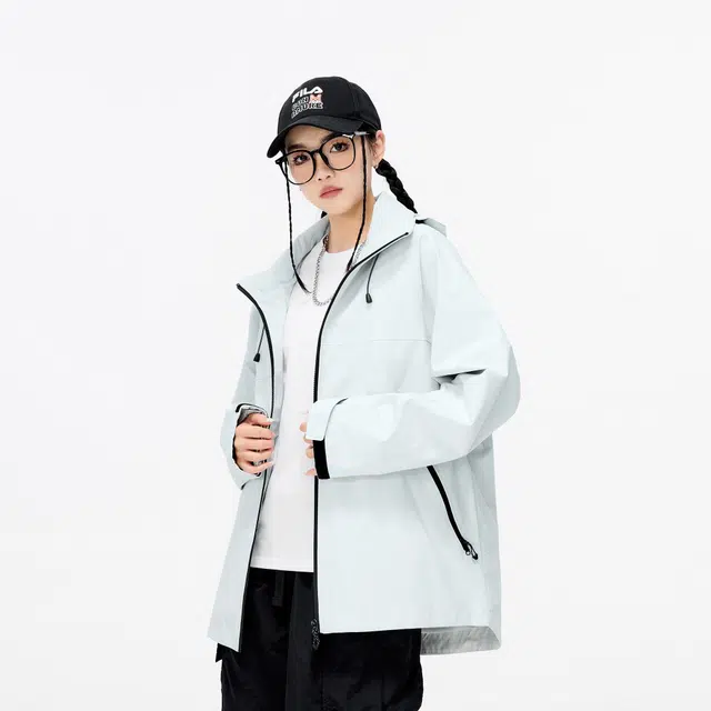 雅鹿  全天候系列三合一机能户外登山徒步可拆卸加绒内胆拼接撞色连帽保暖  防水防风冲锋衣 男女同款