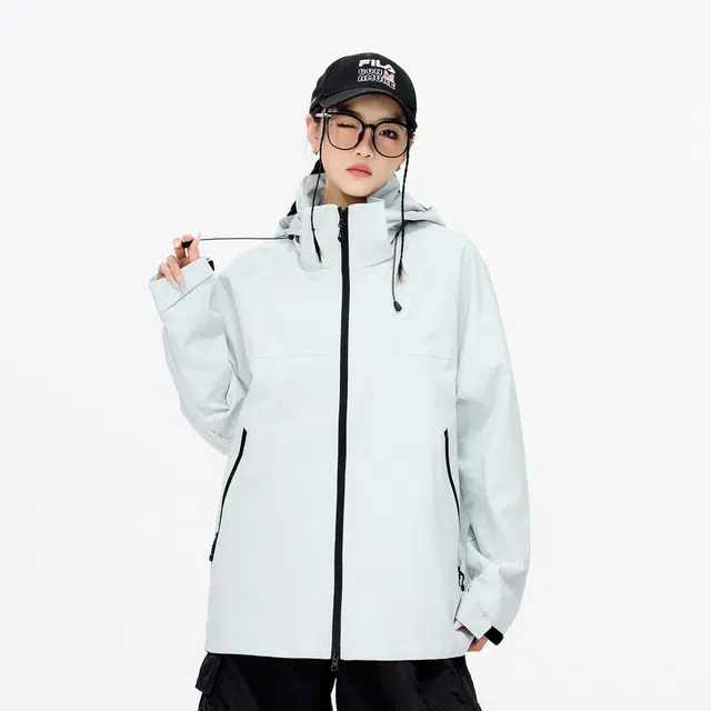 雅鹿  全天候系列三合一机能户外登山徒步可拆卸加绒内胆拼接撞色连帽保暖  防水防风冲锋衣 男女同款