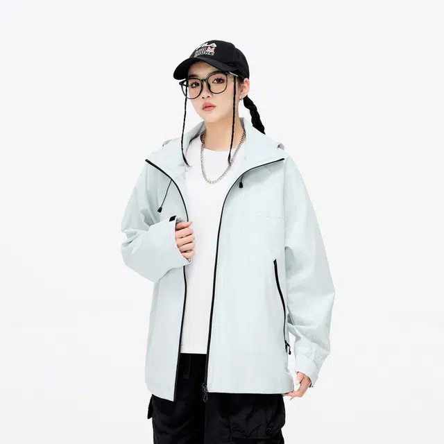 雅鹿  全天候系列三合一机能户外登山徒步可拆卸加绒内胆拼接撞色连帽保暖  防水防风冲锋衣 男女同款