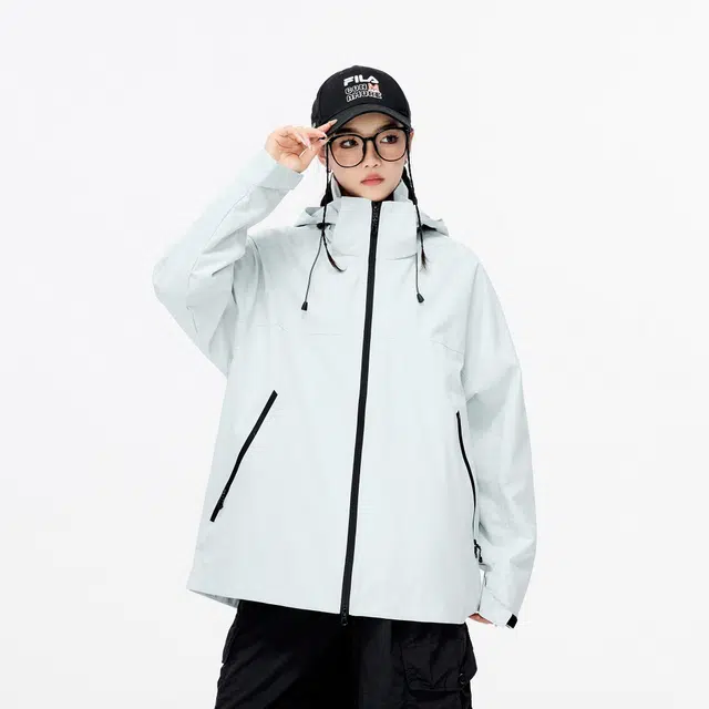雅鹿  全天候系列三合一机能户外登山徒步可拆卸加绒内胆拼接撞色连帽保暖  防水防风冲锋衣 男女同款