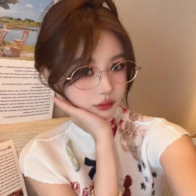佐川 超轻钛架近视眼镜框 小圆框窄框眼镜玫瑰金黑色边框 可配防蓝光变色 钛 椭圆形 光学镜架 男女同款情侣款