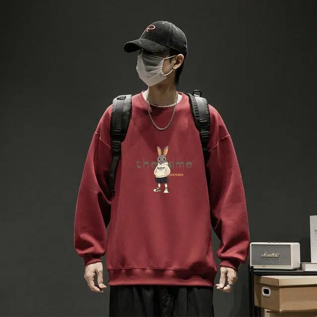 【dme】 潮酷小兔潮牌加绒休闲卫衣 男女同款