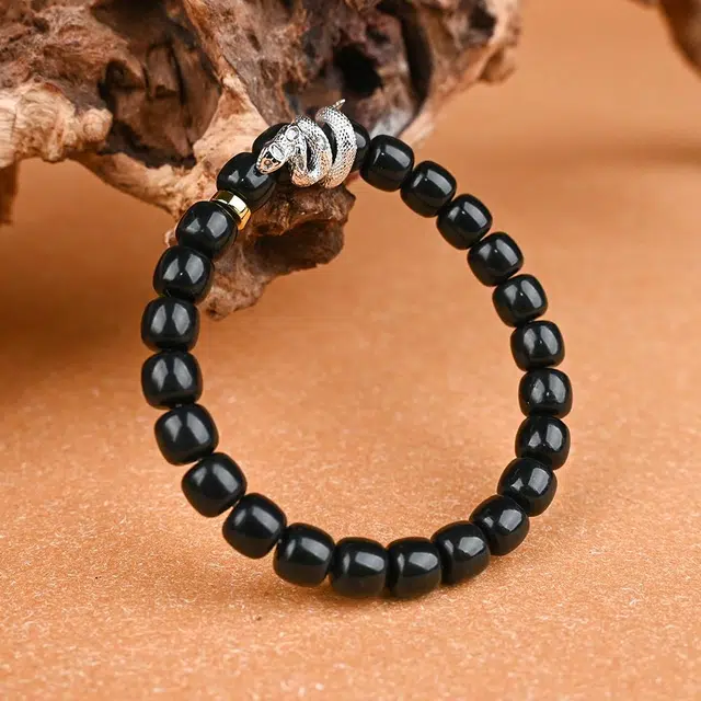 天纵 【蛇舞启新程】天纵本命年灵蛇纳福好运小众设计 新中式国潮百搭文玩佛珠高级黑幸运 菩提子/菩提籽 手串 男女同款情侣款