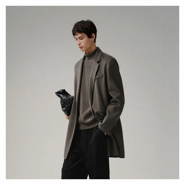 PEACEBIRD MEN Wool Coat