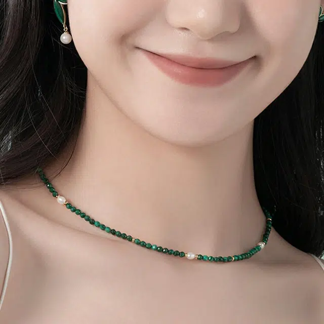 品彩 新中式 串珠 轻奢高级感 时尚百搭 复古 淡水珍珠 项链 女款