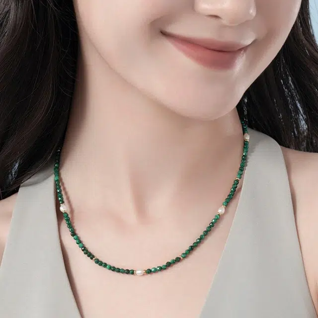 品彩 新中式 串珠 轻奢高级感 时尚百搭 复古 淡水珍珠 项链 女款