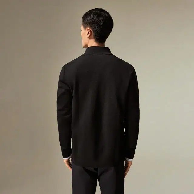 迪柯尼 纯色简约修身保暖半拉链毛衣 男款