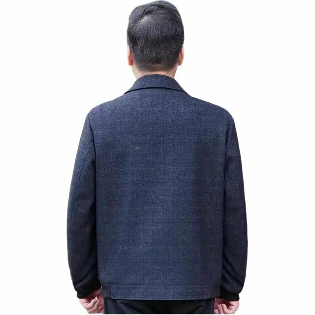 雅鹿 爸爸装商务休闲时尚舒适保暖百搭夹克外套 男款 藏青色