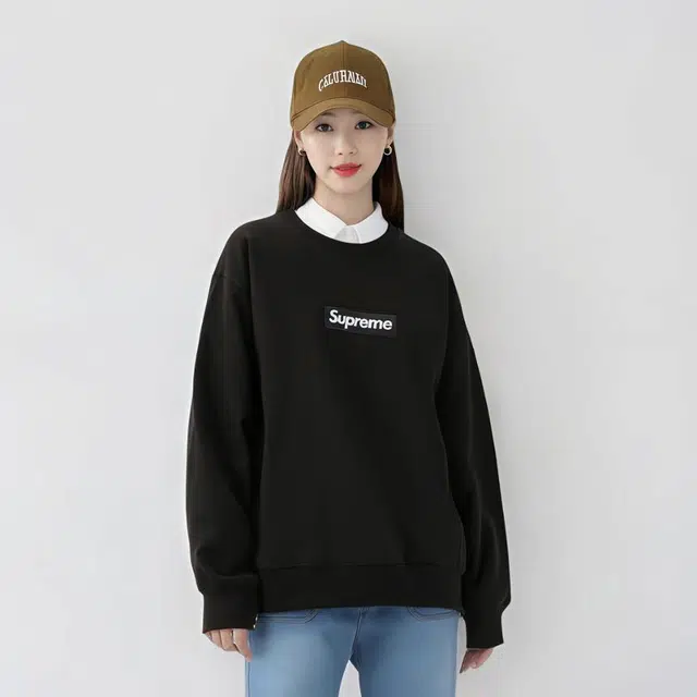 Supreme FW18 Box Logo Crewneck Black
