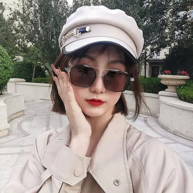 佐川 时尚双梁偏光墨镜 大脸显瘦防紫外线 防晒出游必备 钛板材镜架 不规则形 太阳眼镜 男女同款情侣款