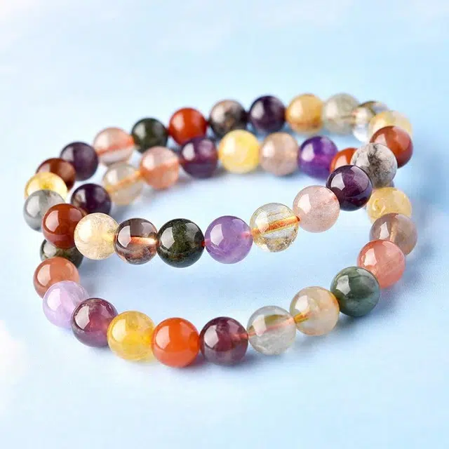 【水逆退散】 灵菲 福运满满好运加倍保真高品质多彩 纳福小众轻奢设计感#好运 水晶 手串 男女同款情侣款