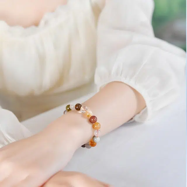 【水逆退散】 灵菲 福运满满好运加倍保真高品质多彩 纳福小众轻奢设计感#好运 水晶 手串 男女同款情侣款