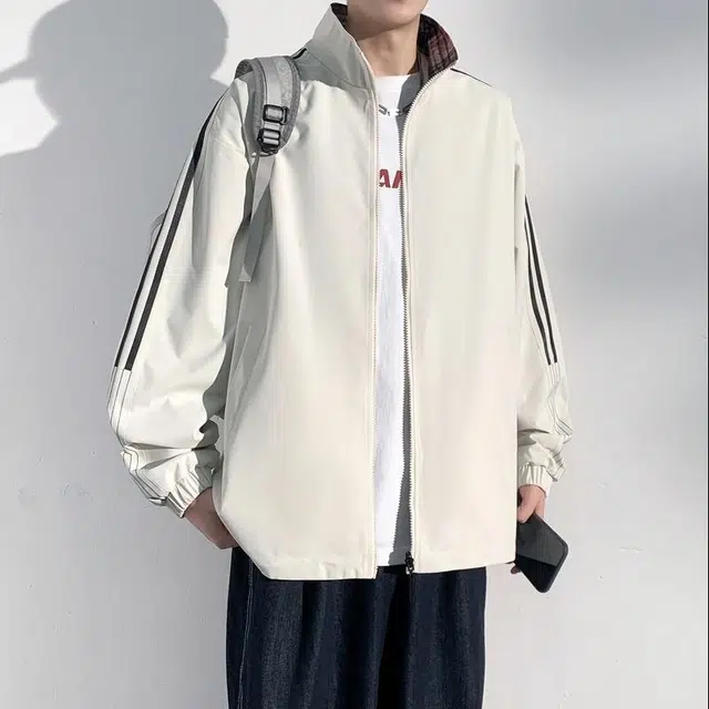 美力城 双面穿美式高街复古夹克外套 男女同款