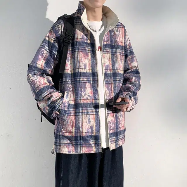美力城 双面穿美式高街复古夹克外套 男女同款