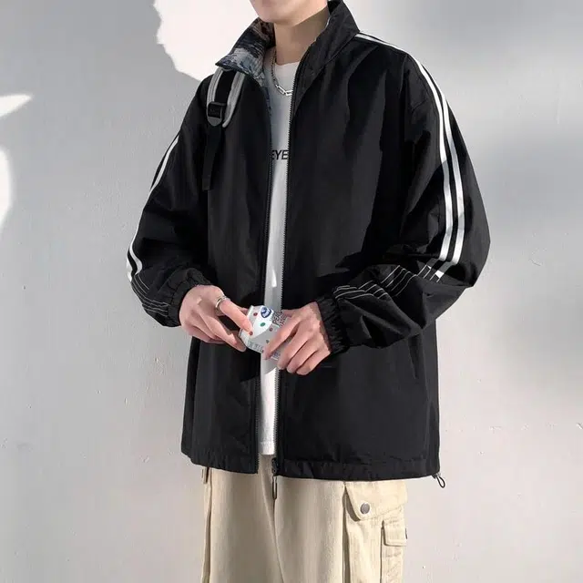 美力城 双面穿美式高街复古夹克外套 男女同款