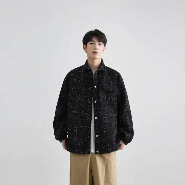 雅鹿 简约复古高街百搭慵懒休闲轻奢条纹宽松翻领单排扣长袖开衫小香风夹克外套 男女同款