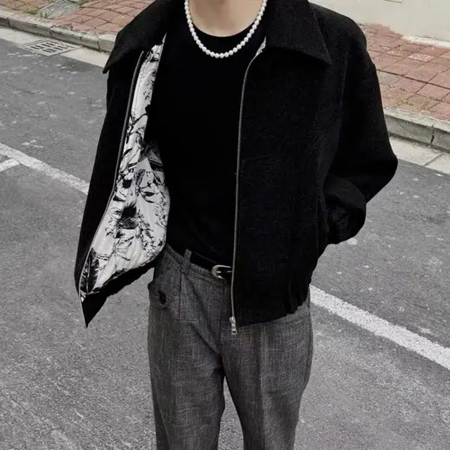 极限涡轮 国潮拉链舒适时尚外套夹克 男女同款 黑色