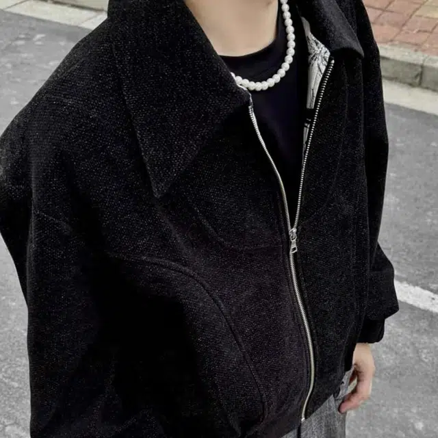 极限涡轮 国潮拉链舒适时尚外套夹克 男女同款 黑色