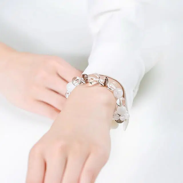 谧月珠宝 五行平衡 新中式国潮天然聚宝盆能量守恒多宝轻奢精致优雅大气高级感好运 水晶 玉石手串 男女同款情侣款