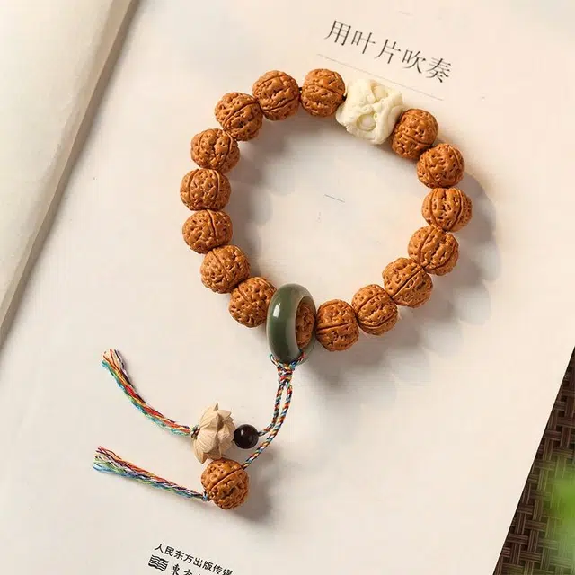 希笛拉 国潮好运醒狮手持 时来运转 招财转运纳福 诸事顺利国潮盘玩文玩佛珠 金刚菩提 手串 男女同款情侣款