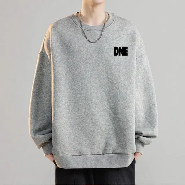 【dme】 日系动漫字母印花休闲宽松长袖卫衣 男女同款