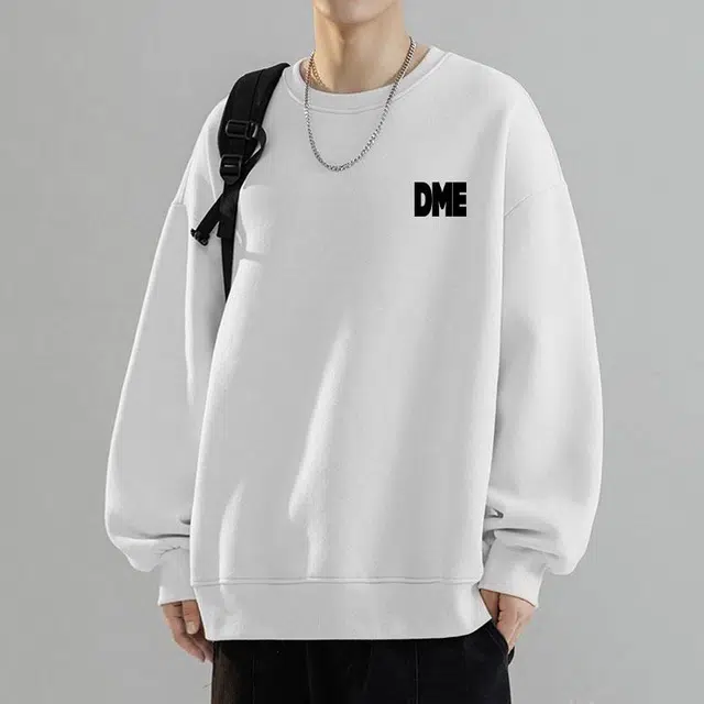 【dme】 日系动漫字母印花休闲宽松长袖卫衣 男女同款