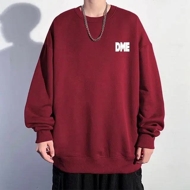 【dme】 日系动漫字母印花休闲宽松长袖卫衣 男女同款