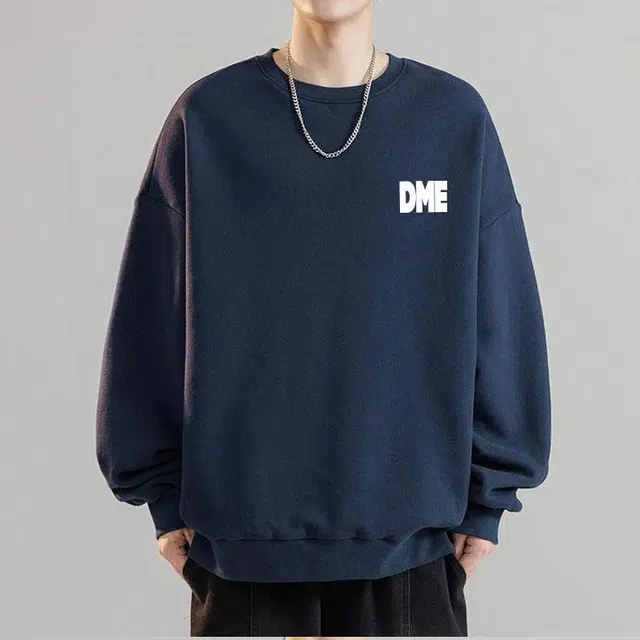 【dme】 日系动漫字母印花休闲宽松长袖卫衣 男女同款