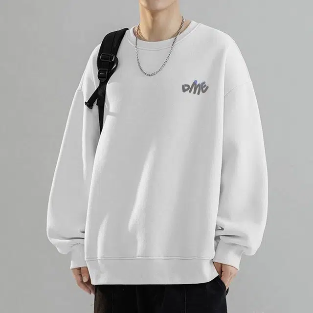 【dme】 潮流个性图案字母印花韩版宽松长袖卫衣 男女同款