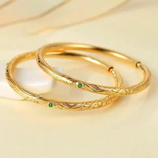 尚银福 乾坤圈 国潮新中式复古时尚轻奢高级感 名族风乾坤圈圆环小众创意设计百搭手饰 好运 合金 手镯 男女同款情侣款