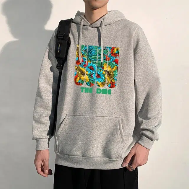 【dme】 宽松字母重磅连帽休闲百搭长袖卫衣 男女同款