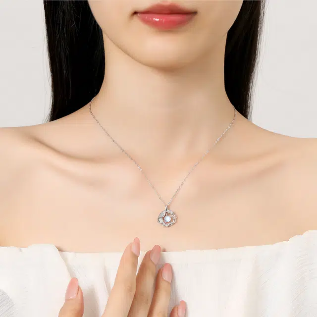 【纯银999 可免费定制刻字】 爱恒信 蓝桉与鸟 天使之羽小众轻奢浪漫高级感 锁骨链可调节 项链 男女同款情侣款