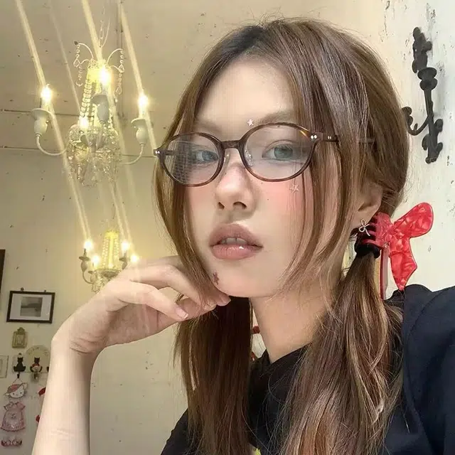 匠达人 高级感时髦书呆子风素颜礼盒复古防蓝光近视 板材镜架 椭圆形 光学镜架 女款