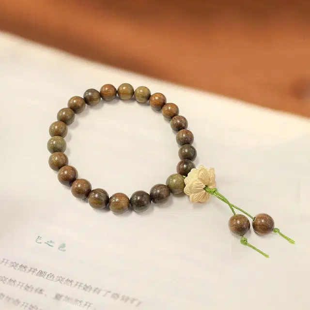 希笛拉 好运莲莲 莲花转运珠 考试考研上岸 新中式国潮文玩盘玩佛珠 檀木 手串 男女同款情侣款