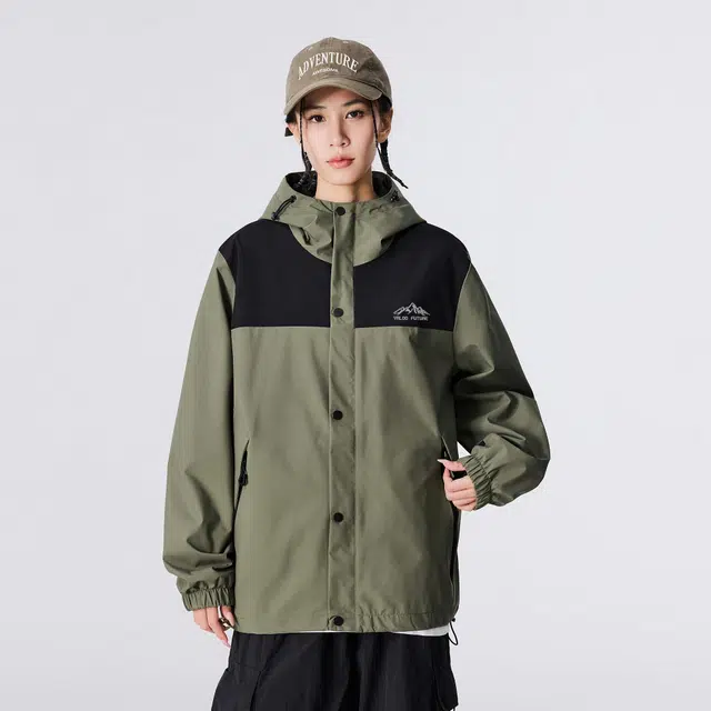 雅鹿  全天候系列 纯色可拆卸抓绒内胆连帽三合一保暖  防水防风冲锋衣 男女同款 藏青色