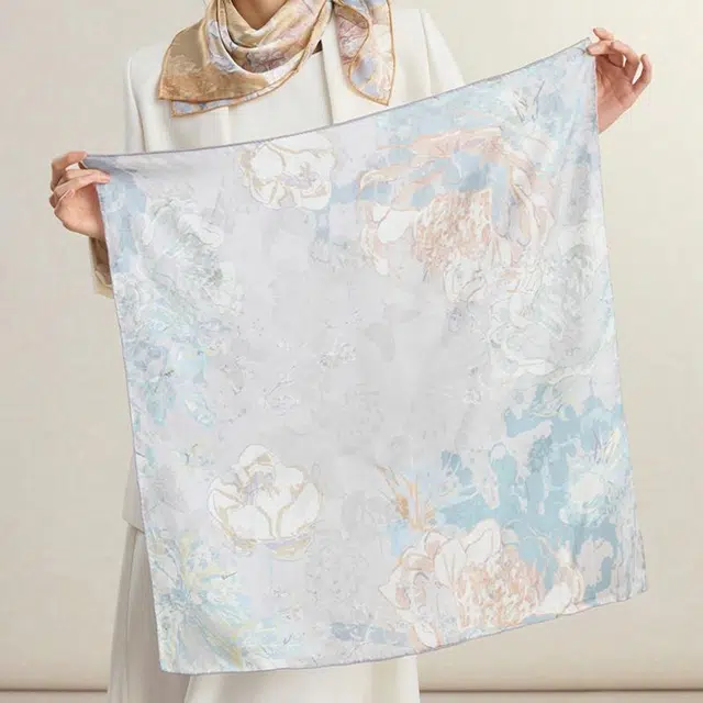 上海故事 牡丹疏影 礼盒装 桑蚕丝 丝巾 女款