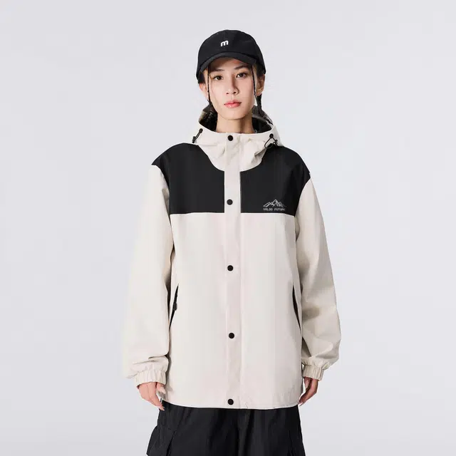 雅鹿  全天候系列 纯色可拆卸抓绒内胆连帽三合一保暖  防水防风冲锋衣 男女同款 藏青色