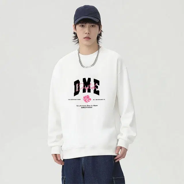 【dme】 百搭简约美式重磅宽松休闲纯色长袖卫衣 男女同款