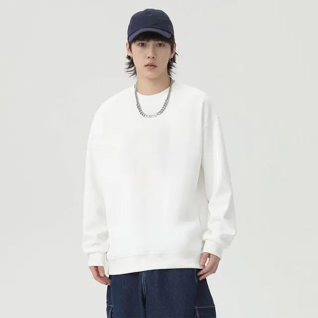 【dme】 百搭简约美式重磅宽松休闲纯色长袖卫衣 男女同款